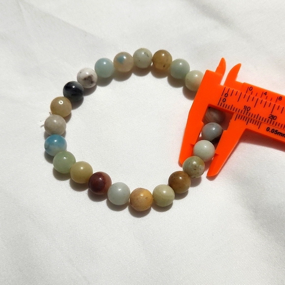 Rainbow Amazonite Crystal Bracelet 6mm - Picture 2 of 2